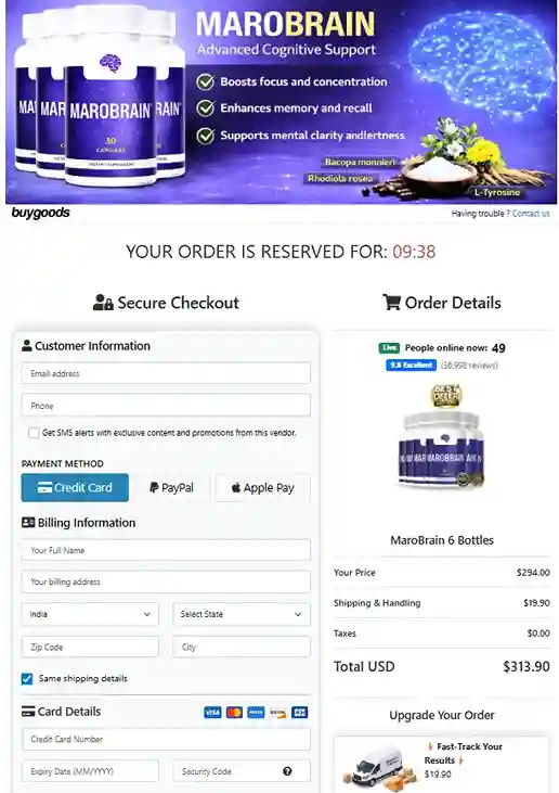 Marobrain Order Page